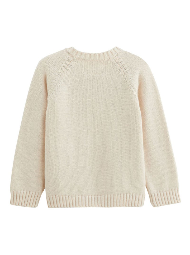 Pull bébé en tricot Floxy Ecru - Kiabi