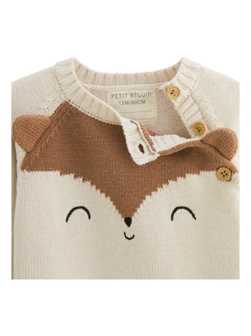 Pull bébé en tricot Floxy Ecru - Kiabi