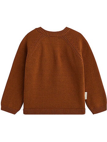 Pull bébé en tricot moka