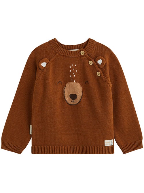 Pull bébé en tricot moka - Kiabi Pull bébé en tricot moka - Kiabi