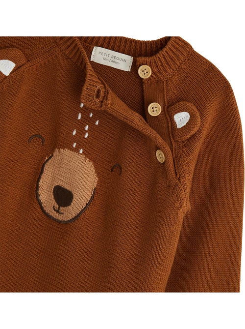 Pull bébé en tricot moka - Kiabi Pull bébé en tricot moka - Kiabi