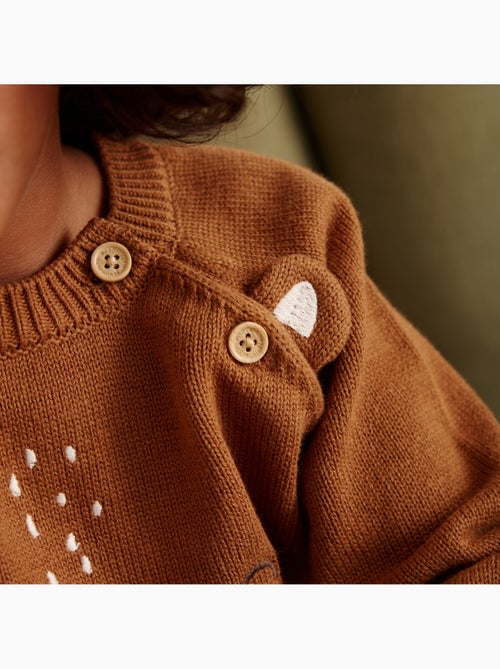 Pull bébé en tricot moka - Kiabi Pull bébé en tricot moka - Kiabi