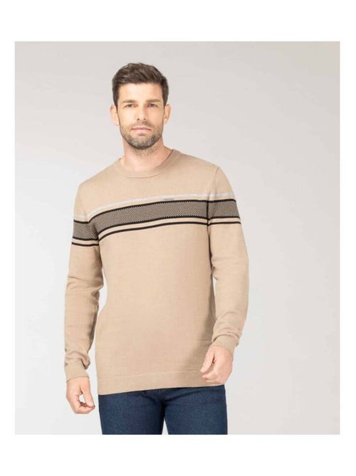 Pull beige Homme - Kiabi