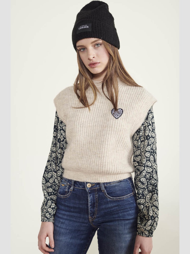 Pull BELLGI 'Le Temps Des Cerises' Blanc - Kiabi