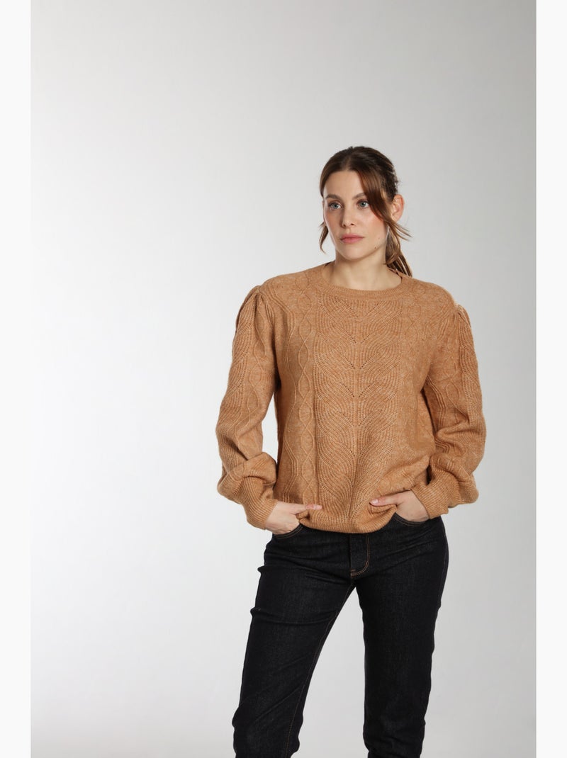 Pull Berenice   Avec Col Rond | Gerard Pasquier Marron caramel - Kiabi