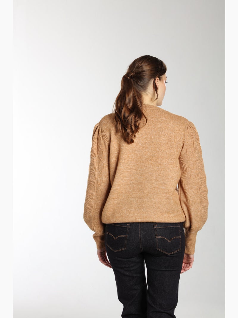 Pull Berenice   Avec Col Rond | Gerard Pasquier Marron caramel - Kiabi