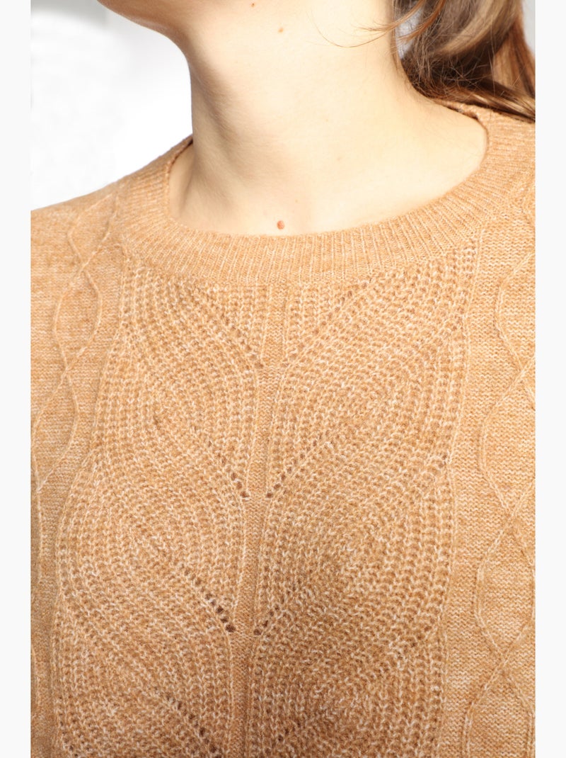 Pull Berenice   Avec Col Rond | Gerard Pasquier Marron caramel - Kiabi