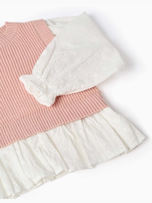 Pull bi-matière en maille et coton - Kiabi Pull bi-matière en maille et coton - Kiabi
