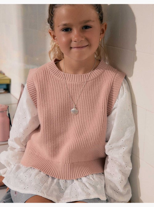 Pull bi-matière en maille et coton - Kiabi Pull bi-matière en maille et coton - Kiabi