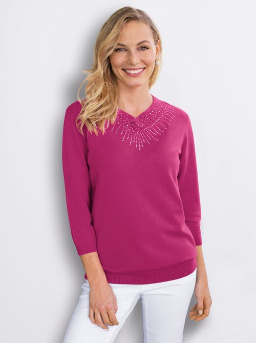 Pull bijou maille extra douce - Afibel - Kiabi