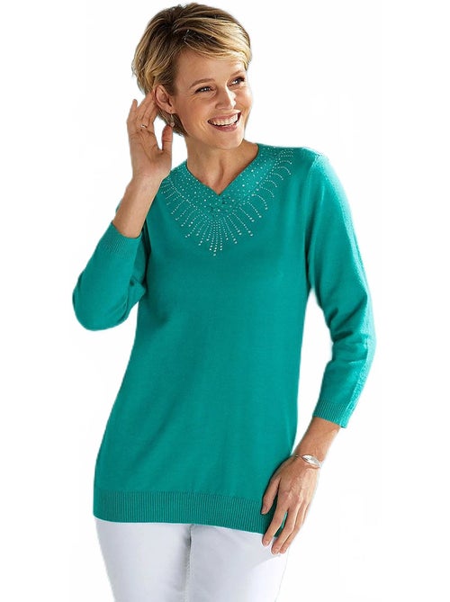 Pull bijou maille extra douce - Afibel - Kiabi
