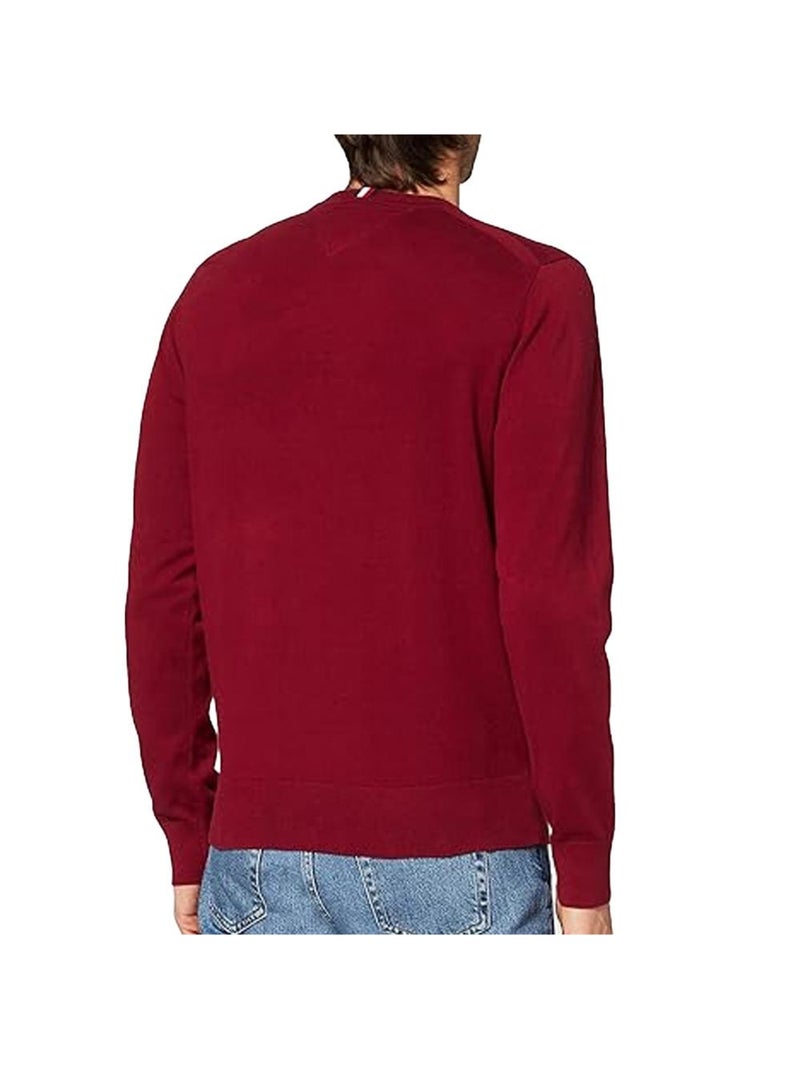 Pull Bordeaux Homme Tommy Hilfiger Pima MW0MW28047 Rouge - Kiabi