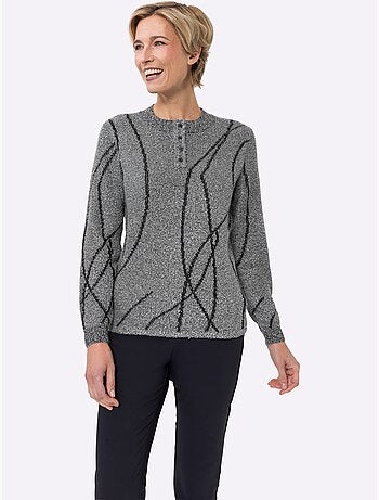 Pull Bouclé Qualité Bouclé Douce - Taille Standard - Moda Vilona