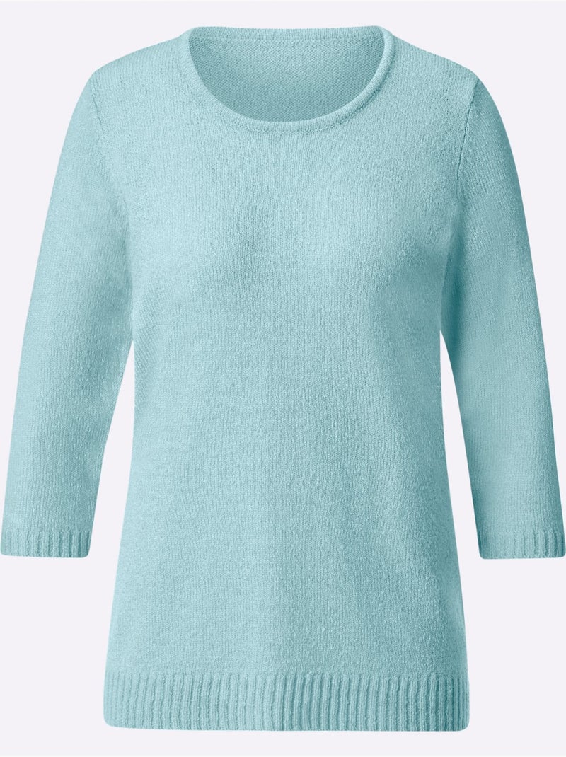 Pull Bouclé Superbe Bouclé - Taille Standard - Witt Bleu marine - Kiabi