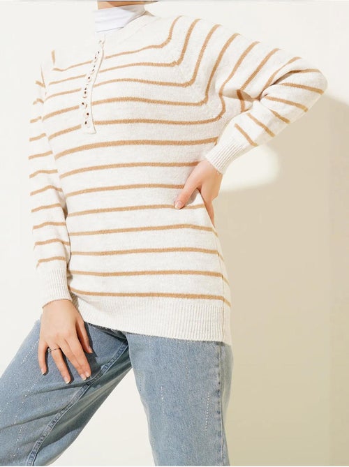 Pull boutonné bdart - Kiabi Pull boutonné bdart - Kiabi