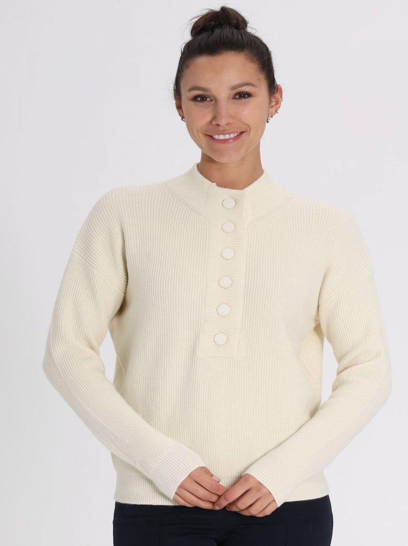 Pull Boutonné Christopher & Banks - Taille S, Devant Boutonné, Occasion En Très Bon état