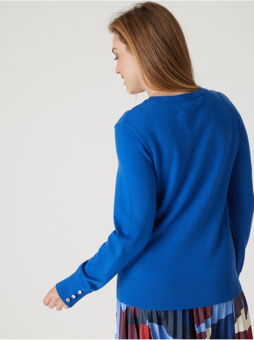 Pull boutons-bijoux aux manches - DAXON - Kiabi