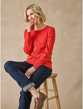 Pull boutons-bijoux aux manches - DAXON