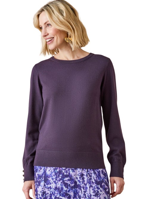 Pull boutons-bijoux aux manches - DAXON - Kiabi