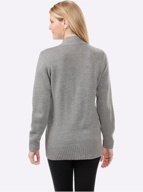 Pull brillant avec col v effet 2-en-1 à empiècement - taille standard - moda vilona - Kiabi Pull brillant avec col v effet 2-en-1 à empiècement - taille standard - moda vilona - Kiabi