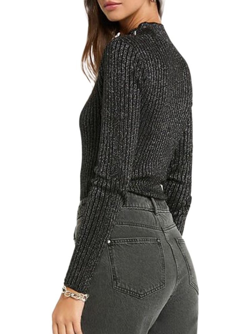 Pull  Brillant Femme Morgan CORIA Noir - Kiabi