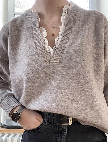 Pull broderie Eden