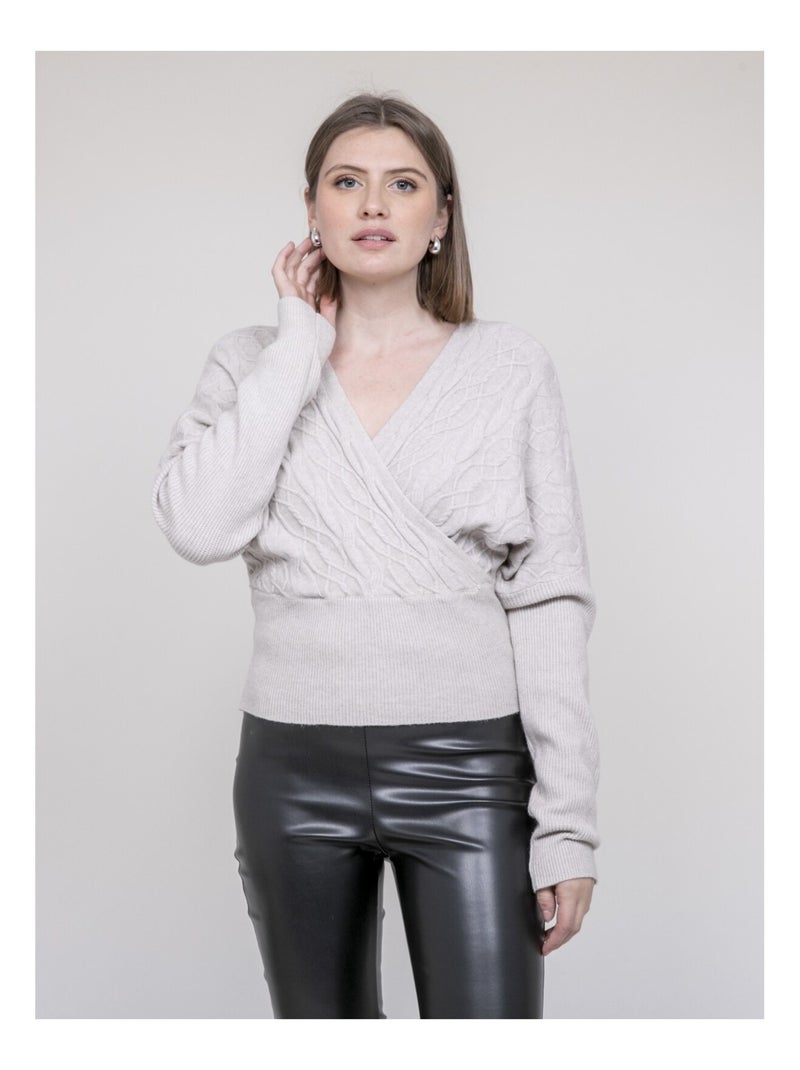 Pull cache coeur KEBIRA Beige - Kiabi