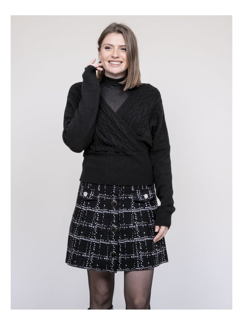 Pull cache coeur KEBIRA Noir - Kiabi