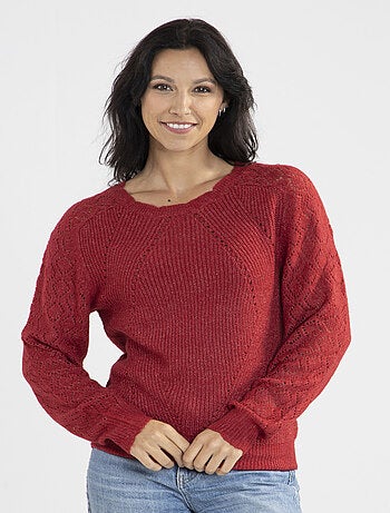 Pull Caligo Bordeaux Pulls rond