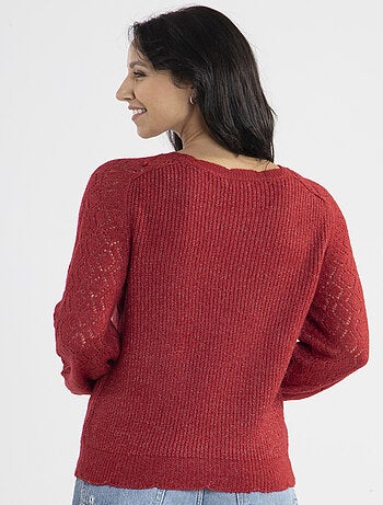 Pull Caligo Bordeaux Pulls rond
