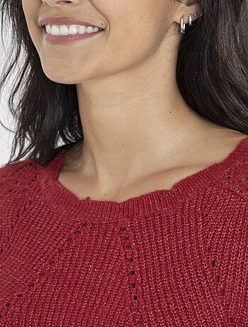 Pull Caligo Bordeaux Pulls rond