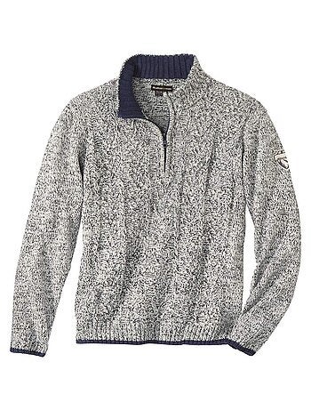 Pull Camioneur à Torsades Col Zippé - ATLAS FOR MEN