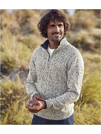 Pull Camioneur à Torsades Col Zippé - ATLAS FOR MEN