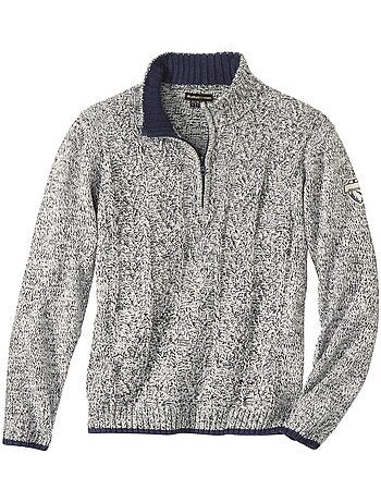 Pull camioneur à torsades col zippé - atlas for men