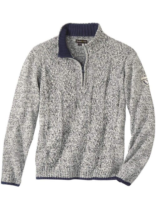 Pull camioneur à torsades col zippé - atlas for men - Kiabi Pull camioneur à torsades col zippé - atlas for men - Kiabi