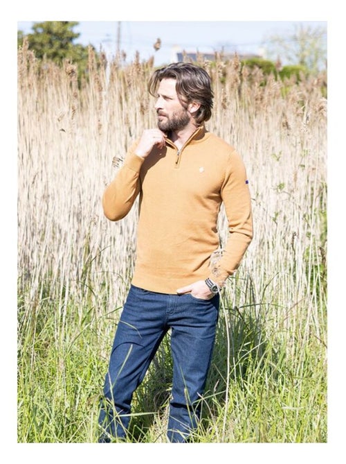 Pull camioneur camel Homme - Kiabi