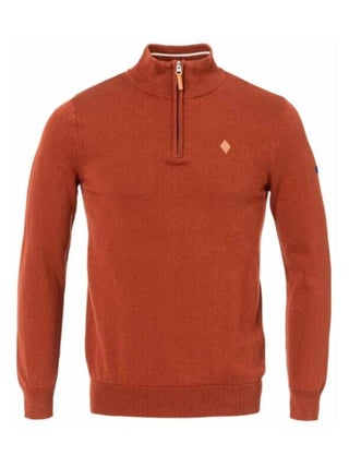 Pull camioneur Homme rouille foncé
