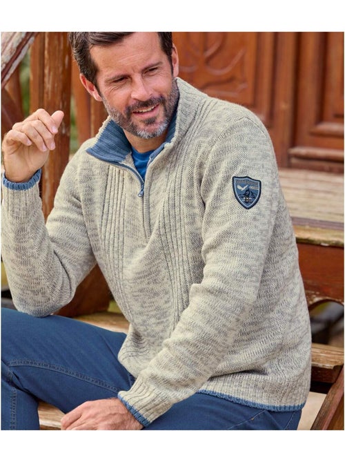 Pull Camionneur en Tricot - Atlas For Men - Kiabi Pull Camionneur en Tricot - Atlas For Men - Kiabi