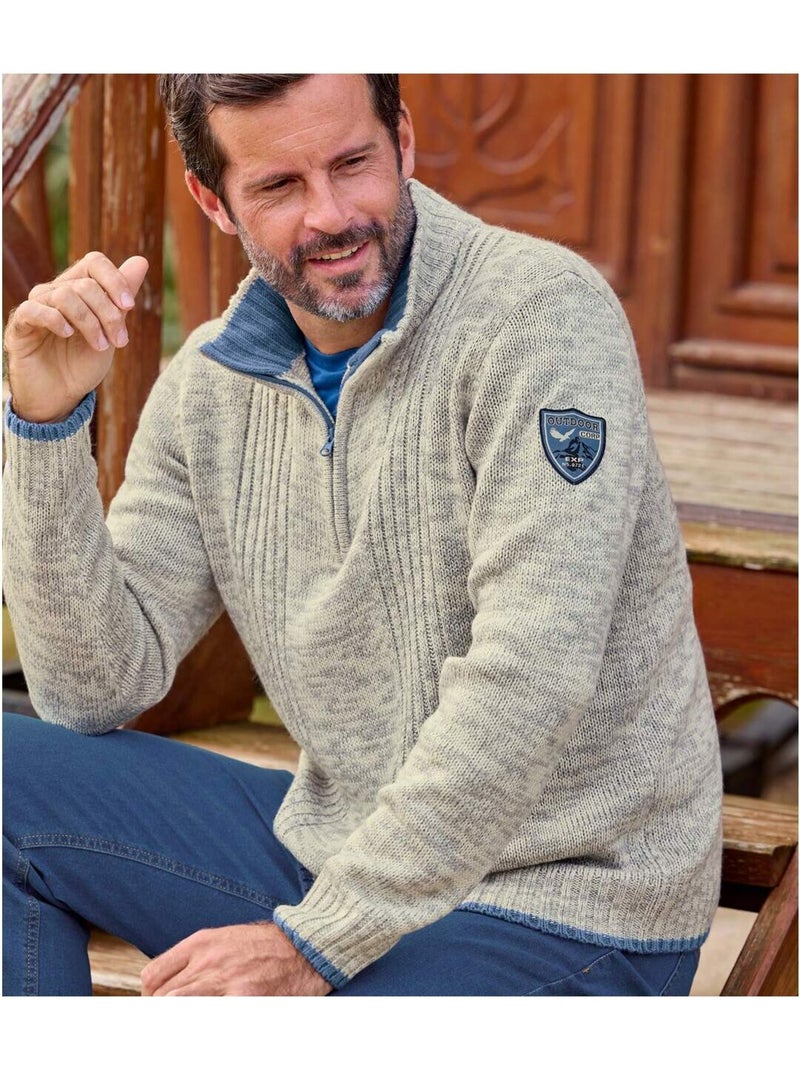 Pull Camionneur en Tricot  - Atlas For Men Ecru - Kiabi