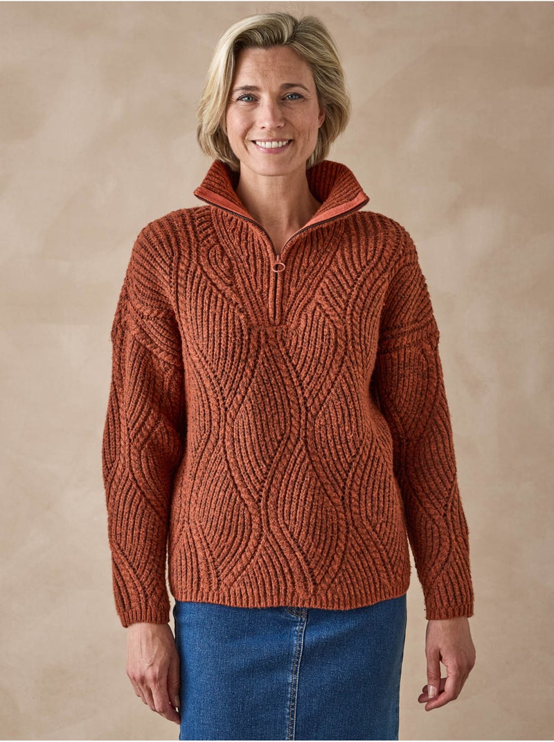Pull camionneur fantaisie et bonnet - DAXON Orange - Kiabi