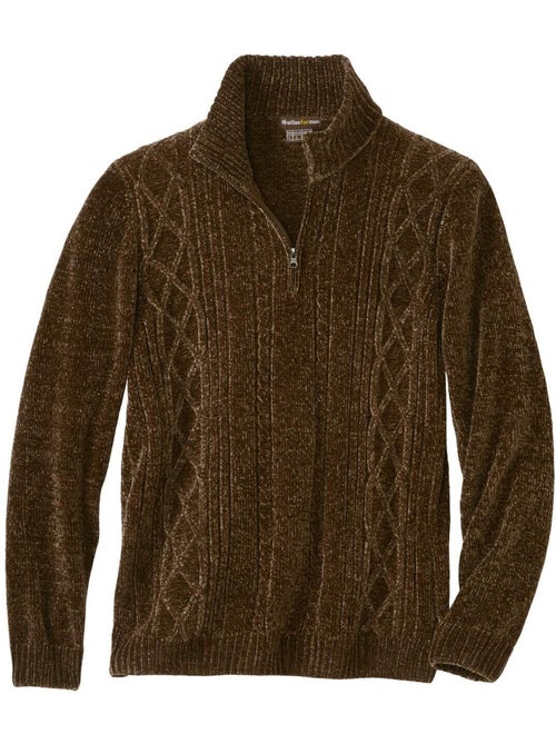 Pull Camionneur Maille Chenille  - ATLAS FOR MEN - Kiabi