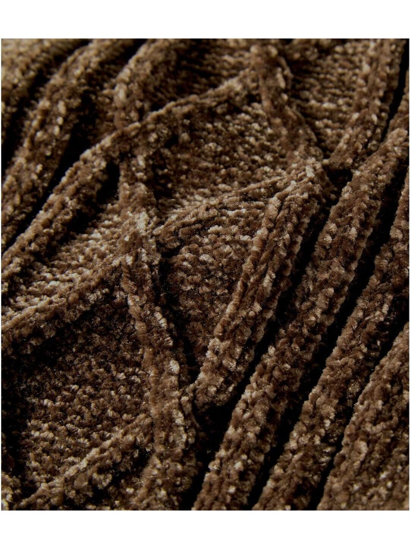 Pull Camionneur Maille Chenille  - ATLAS FOR MEN Marron - Kiabi