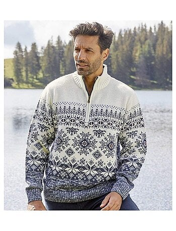 Pull Camionneur Tricot Jacquard - ATLAS FOR MEN