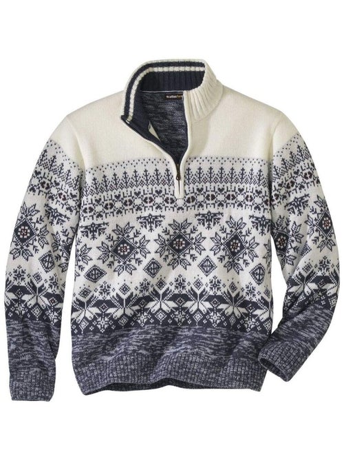 Pull Camionneur Tricot Jacquard   - ATLAS FOR MEN - Kiabi