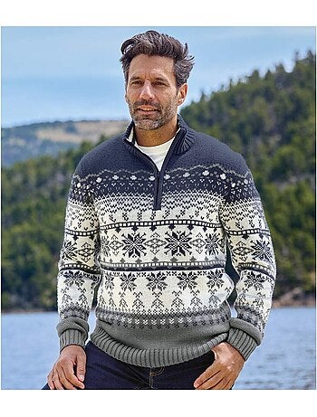 Pull Camionneur Tricot Jacquard - ATLAS FOR MEN