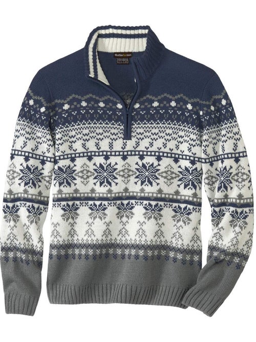 Pull Camionneur Tricot Jacquard   - ATLAS FOR MEN - Kiabi