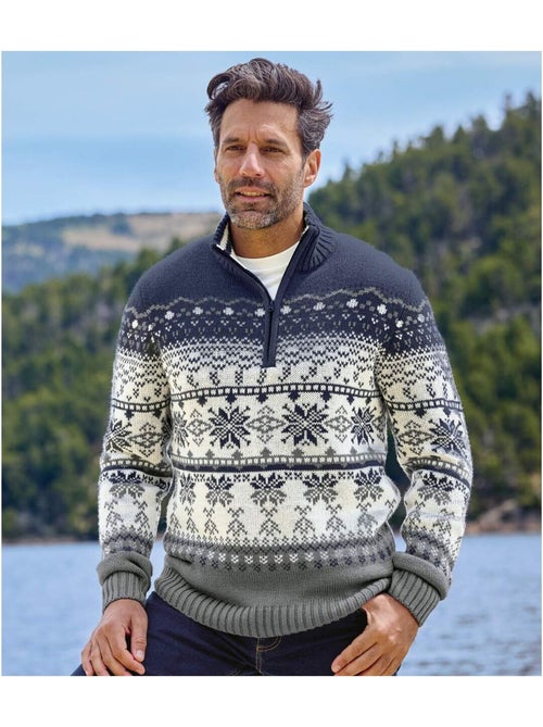 Pull Camionneur Tricot Jacquard   - ATLAS FOR MEN - Kiabi