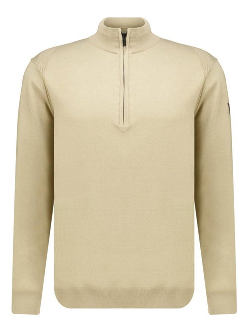 Pull camionneur uni à col montant  'Deeluxe' - Kiabi