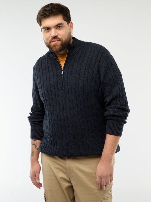 Pull camionneur zip torsadé - Kiabi