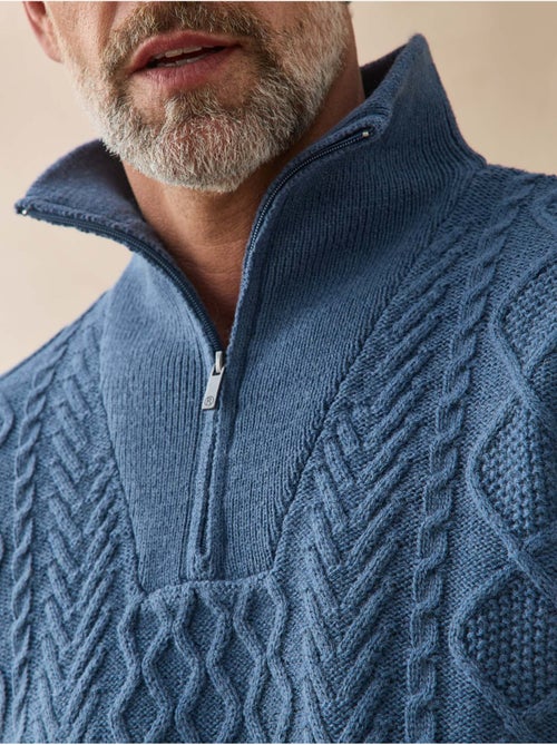 Pull camionneur zippé avec laine - daxon - Kiabi Pull camionneur zippé avec laine - daxon - Kiabi